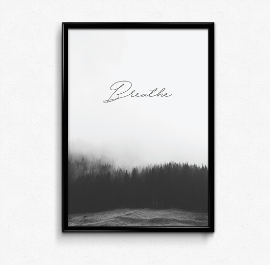 breathe plakat  50x70 Bury Lis