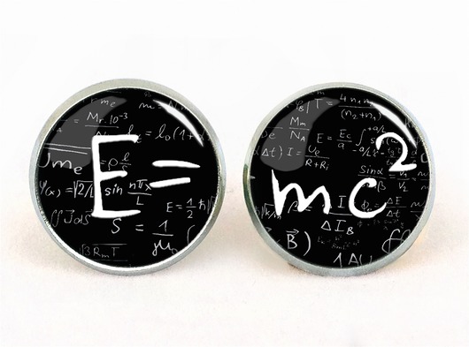Kolczyki sztyfty E=mc2  - 0321 EGGinEGG