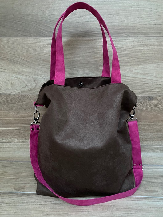 torby na ramię Torba na ramię XL - czekoladowy brąz, fuksja