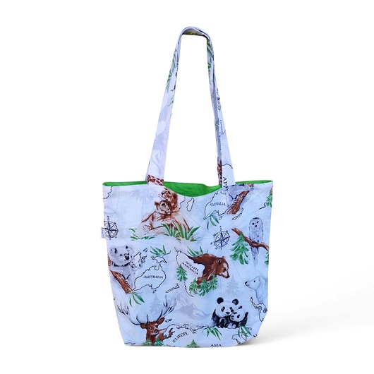 torby na zakupy Torba na zakupy shopperka eko siatka torba na ramię shopper mapa zoo