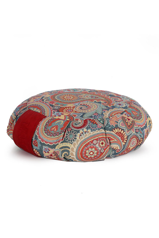 akcesoria do jogi Poduszka zafu do medytacji żakardowa z gryką