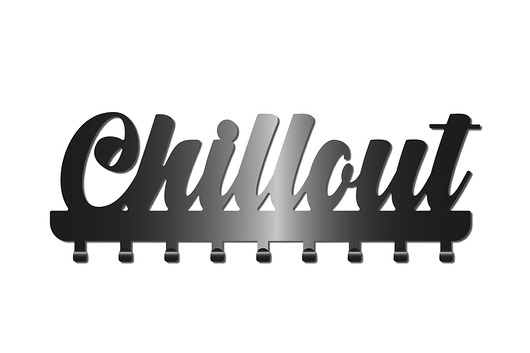 wieszaki Nowoczesny Wieszak Z Kolekcji Simple Napis Chillout 20Cm