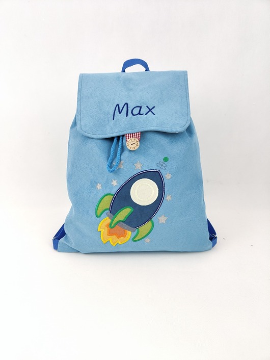 torebki, worki i plecaki dziecięce Prezent dla chłopca - plecak z rakietą i imieniem