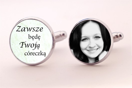 Ślubne spinki do mankietów dla ojca panny EGGinEGG