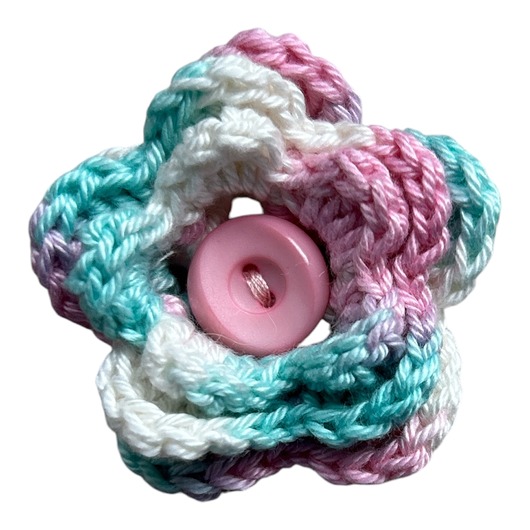 ubranka dla zwierząt Szydełkowy Kwiat - ozdoba na obrożę dla psa , kota