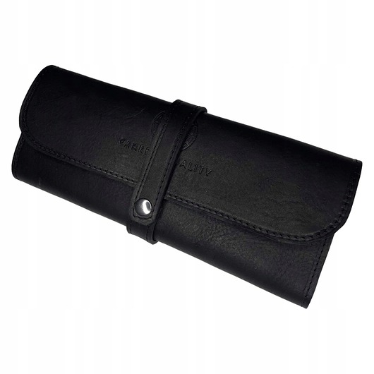 piórniki Etui na długopisy Pióro Piórnik skórzany tuba futerał Czarny Parker Quality