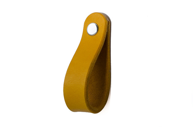 gałki do mebli Skórzany uchwyt meblowy COLORISO YELLOW