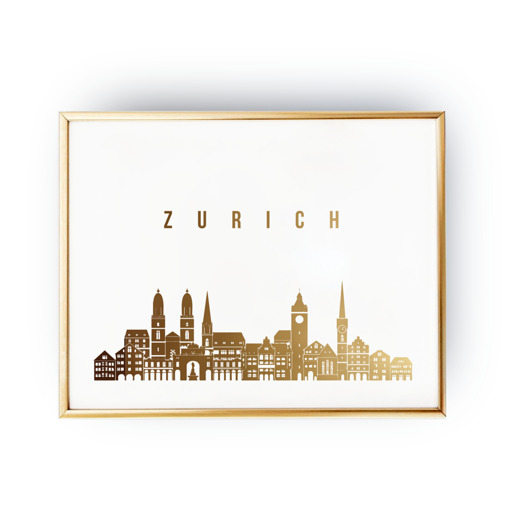 Plakat Zurich, Złoty Druk ZlotePlakaty