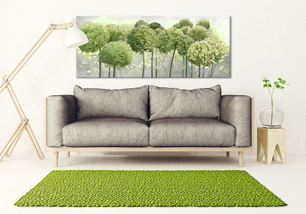 Obraz na płótnie KWIATY HORTENSJE- 150x60cm NOWdeco