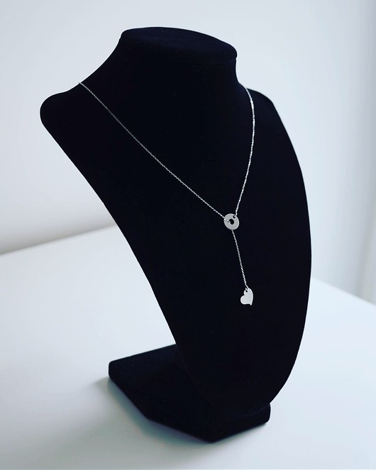 Srebrna krawatka z serduszkiem pr.925 VENA Jewellery