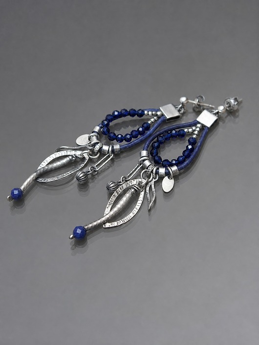 kolczyki srebrne Kolczyki srebrne Pętelki sapphire