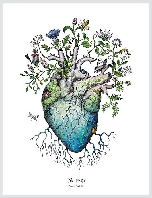Plakat Heart  / 30x40 Regina Land Atelier