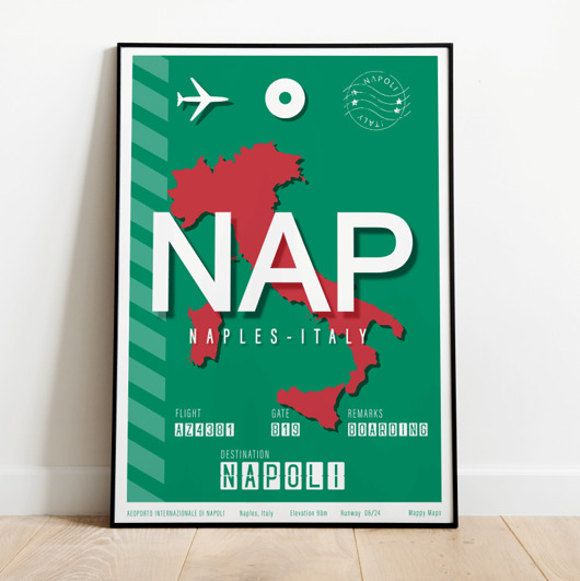 plakaty Plakat lotniczy - Neapol Włochy