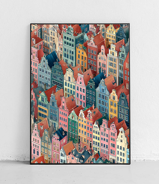 plakaty Plakat Kamienice z lotu ptaka