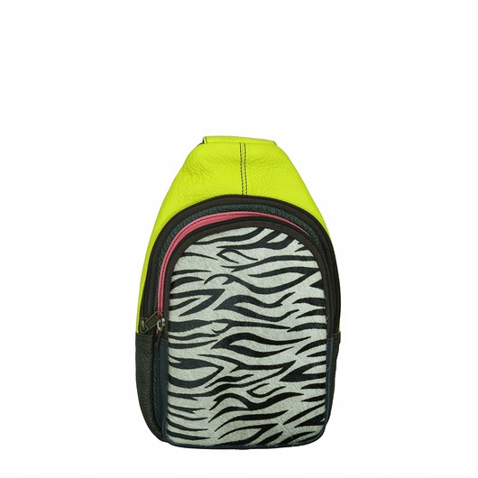 plecaki Plecak damski na jedno ramię skórzany zwierzęcy wzór wygodny pojemny OLIVKA