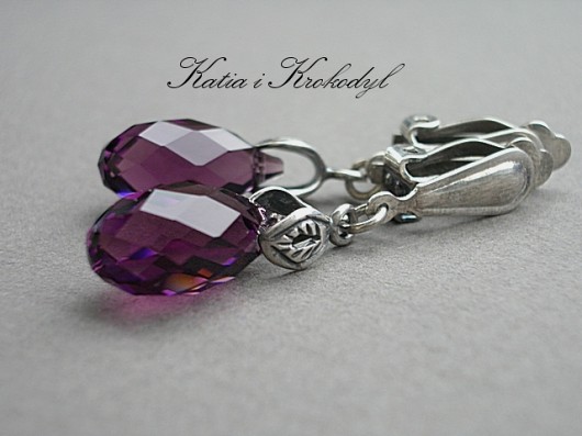 kryształ SWAROVSKI BRIOLETY AMETHYST Katia i krokodyl