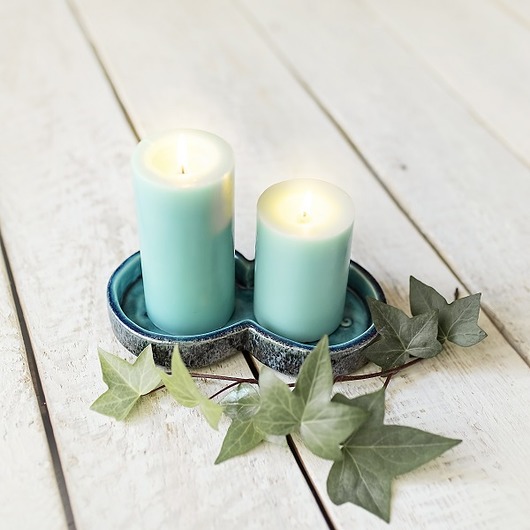 świeczniki i świece Świecznik ceramiczny turkusowy (p.Anna)