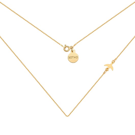 złote naszyjniki Złoty naszyjnik z jaskółką