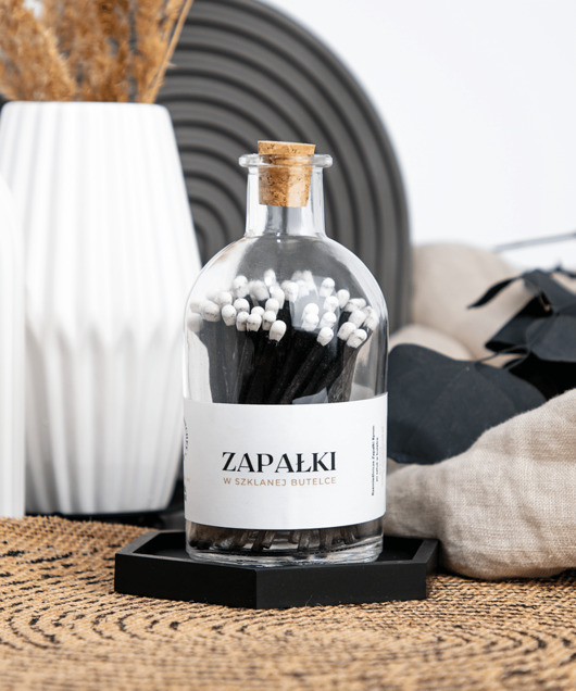 świece zapachowe Czarne zapałki w butelce