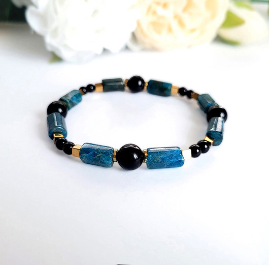 bransoletki z kamieni naturalnych Ochrona i pozytywne nastawienie- bransoletka z Obsydianem