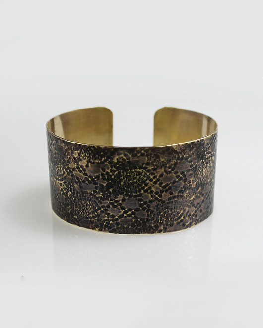 bransoletki wire wrapping Koronka - mosiężna bransoletka