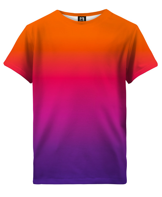 t-shirty dla chłopców T-shirt Boy DR.CROW Ombre Orange Purple