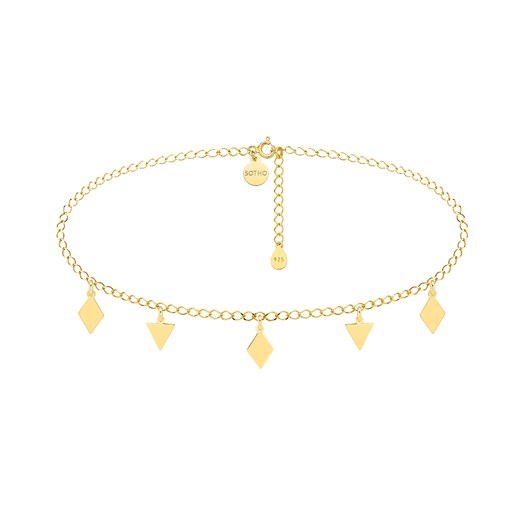 Złoty choker z trójkątami i rombami SOTHO