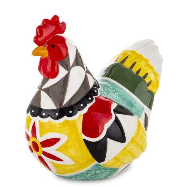 figurki i rzeźby Dekoracja - figurka KURA - II kolorowa 22,5x15x23 cm