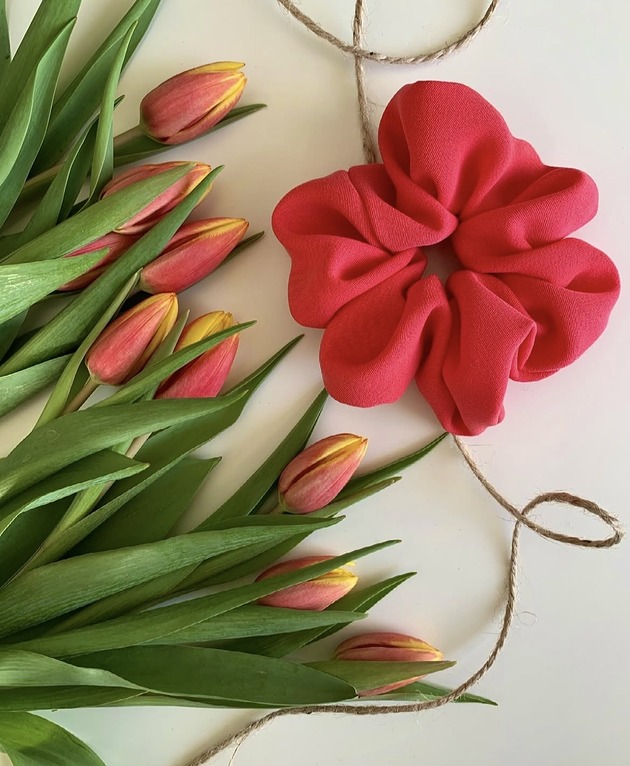 gumki do włosów Gumka do włosów scrunchie Coral