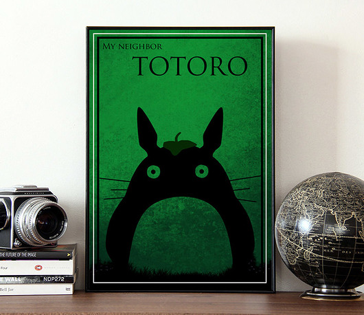 Totoro - Miyazaki, Ghibli - plakat A4 minimalmill