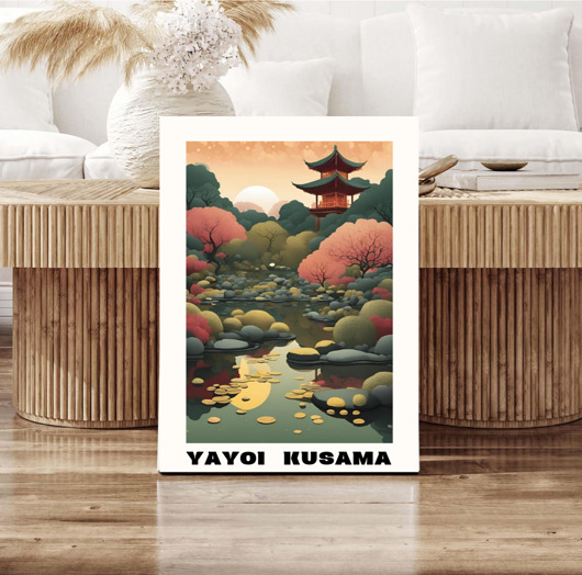 grafiki i ilustracje PLAKAT dekoracyjny Japonia Yayoi Kusama, abstrakcja kolorowa