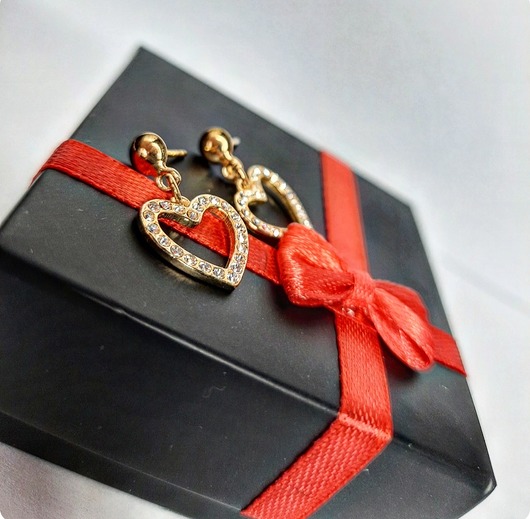 kolczyki srebrne Kolczyki srebrne Piękne serca wiszące