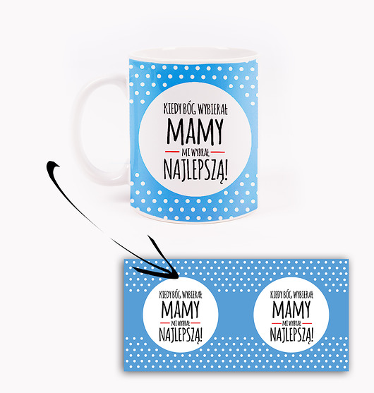Kubek z nadrukiem - Kiedy Bóg wybierał Mamy AllbagAllprints