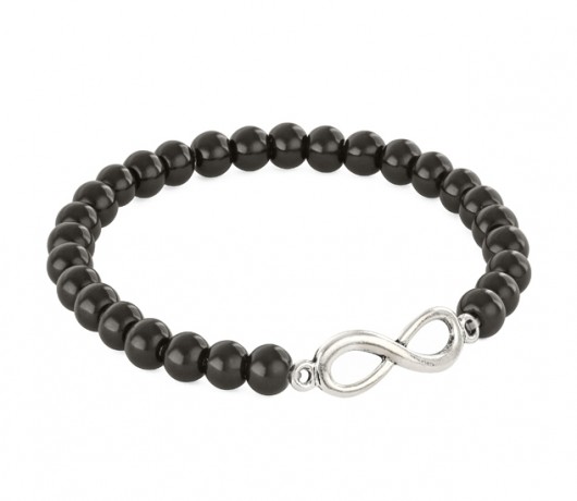 Simply Charm - Black jade with infinity. Lavoga