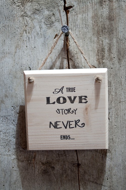 Tabliczka &quot;Love Story&quot; i love nature