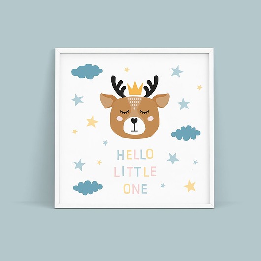 Plakat dziecięcy Hello Little One Jelonek trochę na ścianę