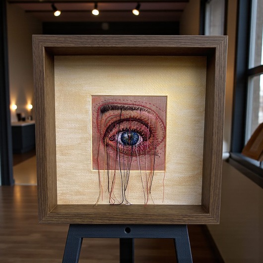obrazy Obraz haftowany oko 3 D.