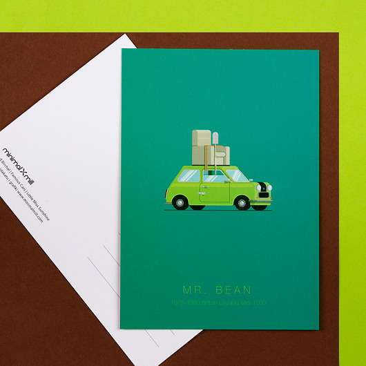 British Mini - Mr. Bean - pocztówka minimalmill