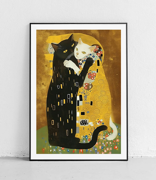 plakaty Plakat Zakochane Koty Klimta
