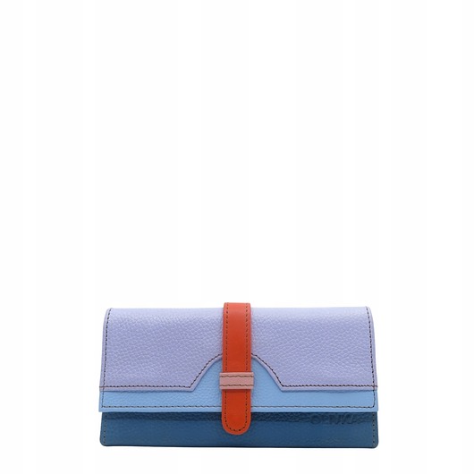 portfele damskie Portfel damski skórzany ze skrawków kolorowy przegródki na karty OLIVKA