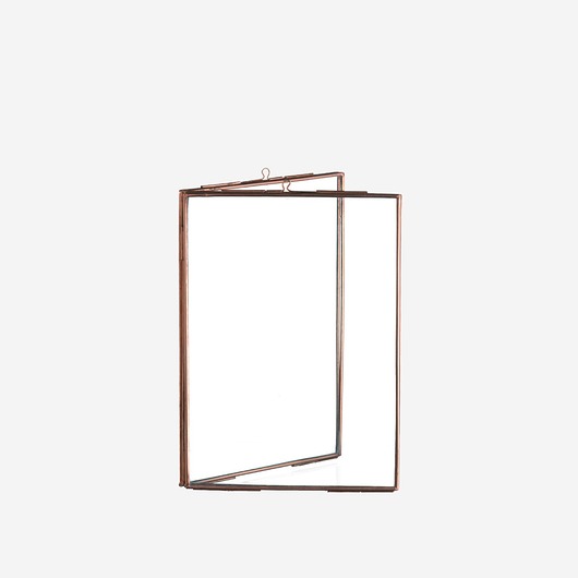Stojąca ramka na zdjęcia Tiencin szkło miedź  Home Design
