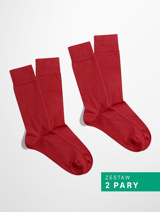 skarpetki damskie Skarpetki Essential - Ruby Embrace - Czerwony - Zestaw 2 pary (unisex)