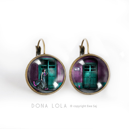Simple kolczyki gold- Dona Lola Ewa Saj Fotografie