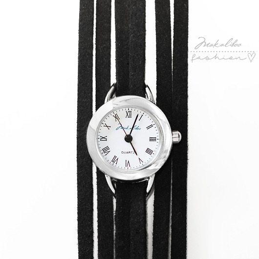 Choker Watch - Simple - black + box Makaliboo
