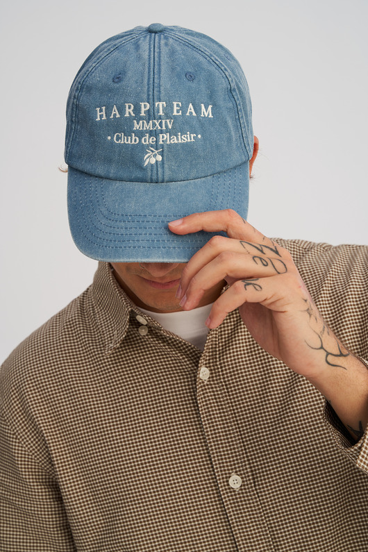 czapki i kapelusze męskie Sprana czapka z daszkiem VINTAGE jeansowa