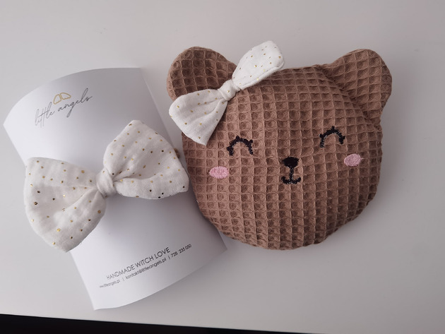 termofory Termofor z pestek wiśni z personalizowaną osłonką plus kokardka