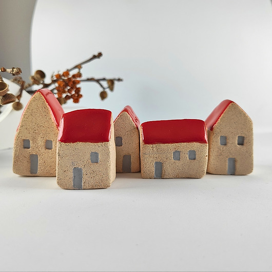 figurki i rzeźby Ceramiczne małe domki