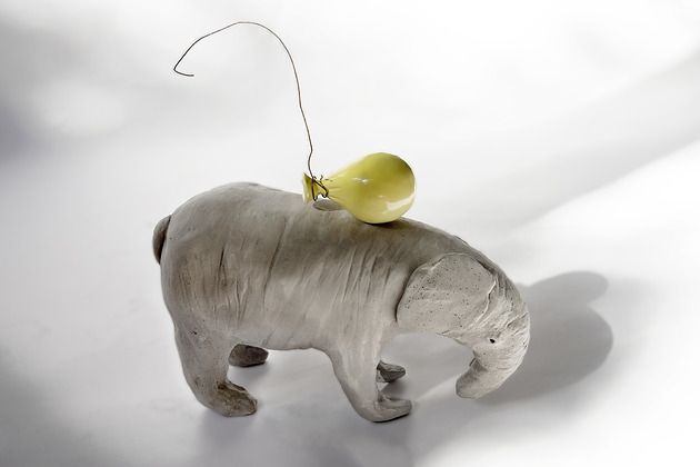 figurki i rzeźby Rzeźba ceramiczna Słonik handmade