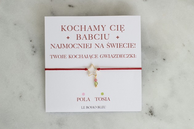 bransoletki na sznurku Dla Babci - Kamienie Urodzeniowe Wnucząt