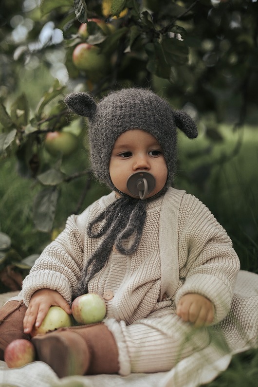 czapki dziecięce Czapeczka Lamb grey